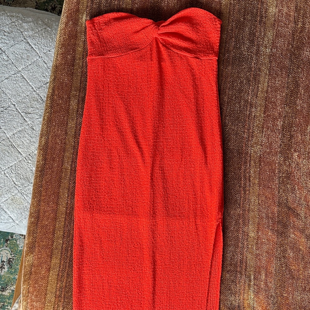 Bright orange Strapless Dress